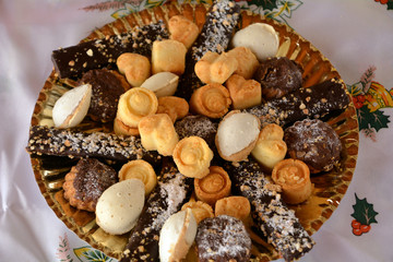 Lovely close up image of Christmas cookies on a table
