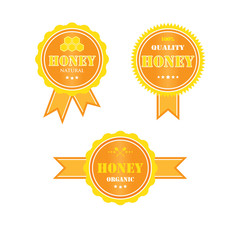 set of logos for honey products