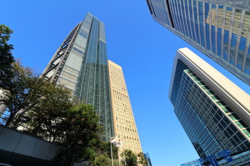 Obraz premium 汐留の高層ビル群