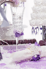 Crystal wedding champagne glass