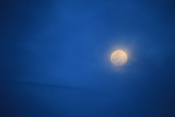 Obraz premium night sky with beautiful moon, for background
