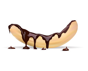 Banana with Liquid Chocolate