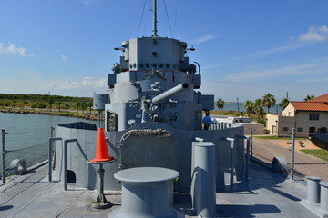 An American World War Two Destroyer in Glaveston, Texas.
