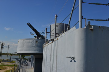 An American World War Two Destroyer in Glaveston, Texas.