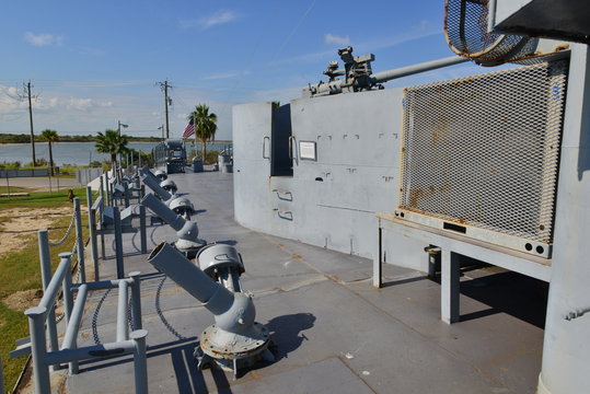 An American World War Two Destroyer in Glaveston, Texas.