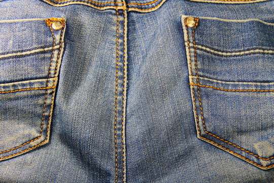 Jeans texture. Part of the blue jeans 