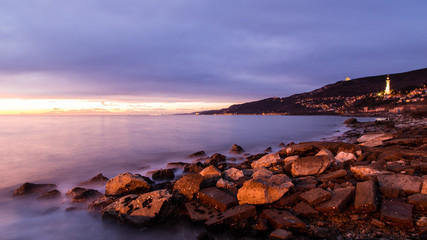 The castle and the lighthouse of Trieste