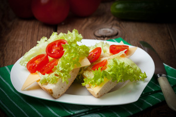 Fried toast sandwich.