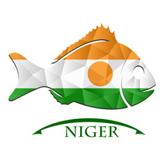 fish logo made from the flag of Niger.