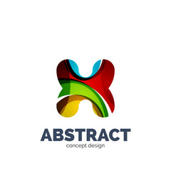 Vector set of abstract letter business logo icons