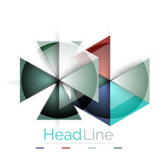 Glossy glass modern triangle layout