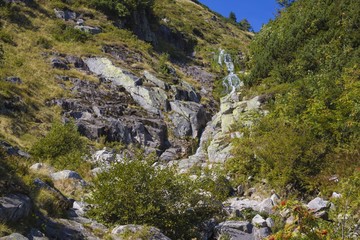 Small waterfall from Karkonosze, Poland.