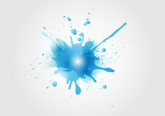 Naklejka na ściany i meble Abstract splatter blue color artistic Background