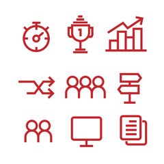  Thin line icon set creative simple Icon for business, digital marketing
