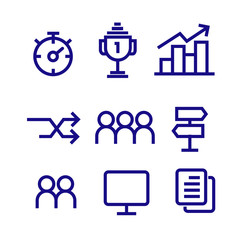  Thin line icon set creative simple Icon for business, digital marketing
