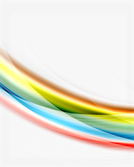 Translucent vector wave line, business or technology template