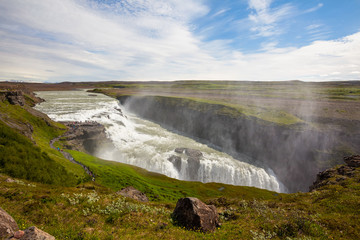 Gullfoss waterfall in Iceland