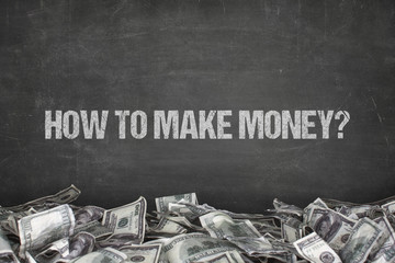 How to make money  text on black background