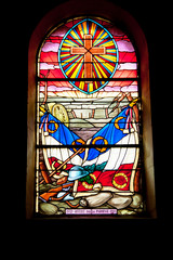 Damvix, vitrail de l'église saint Guy, Vendée, Pays de Loire