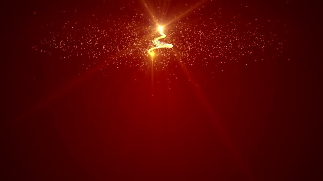 Animierter Christbaum, Weihnachtsbaum mit Textfreiraum, Platzhalter - Weihnachten - Rot