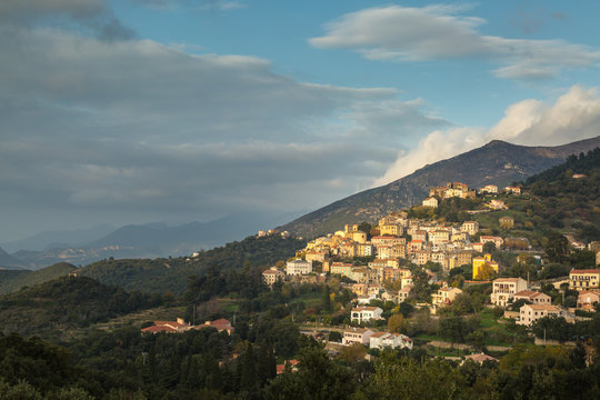 Mountain vllage of Oletta in the Nebbio region of northern Corsi