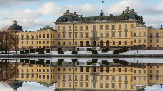 Time lapse of Drottningholm Palace, the home of the king and the queen and also one of the major tourist attractions in Sweden. Located outside of Stockholm.