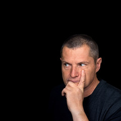 Fototapeta premium male Portrait with grotesque emotions