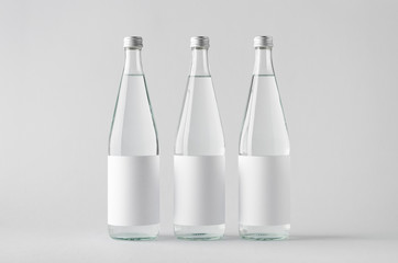 Water Bottle Mock-Up - Three Bottles. Blank Label