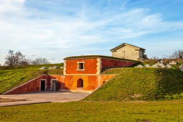 Old military fortification - Lublin Gate in Zamosc, Poland.