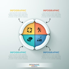 Modern infographics options banner.
