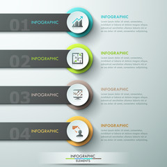 Modern infographics options banner.