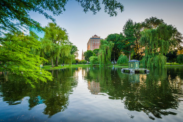 Obraz premium The pond at the Boston Public Garden, in Boston, Massachusetts.