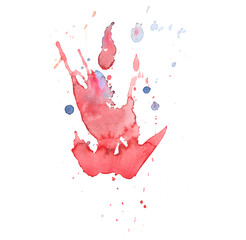 Colorful abstract watercolor texture with splashes and spatters. Modern creative watercolor background for trendy design.