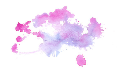 Colorful abstract watercolor texture with splashes and spatters. Modern creative watercolor background for trendy design.