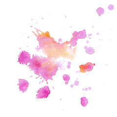 Colorful abstract watercolor texture with splashes and spatters. Modern creative watercolor background for trendy design.