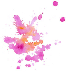 Colorful abstract watercolor texture with splashes and spatters. Modern creative watercolor background for trendy design.
