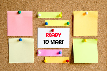 Ready to start text concept