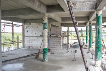 Building inside under construction