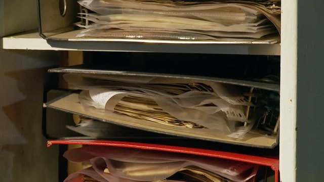 Old folders with manuscripts