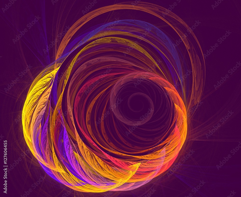 Fototapete abstract fractal element in rotational motion for your design. abstract fractal design. abstract fut