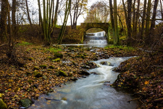 Old bridge and creek, Czech Republic.
