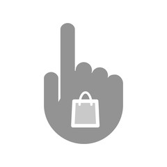 Isolated hand with a shopping bag