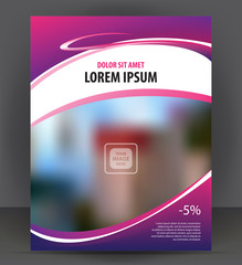 Naklejka premium Abstract flyer, brochure, cover layout design print template, pamphlet vector letter format Illustration