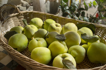Quinces wicker basket