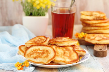 Homemade fritters for breakfast