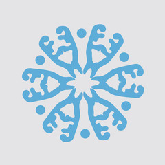 The image of snowflakes on a gray background.