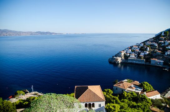 Island Hydra (Ydra) in Greece in midday