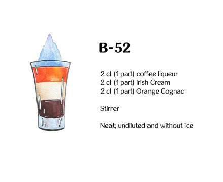 hand drawn watercolor cocktail French 75 on white background