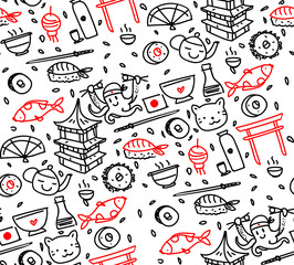 sketch Japanese food