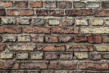 a wall of old bricks, brick background